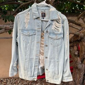 Boom Boom Jeans Light Blue Distressed Jean Jacket